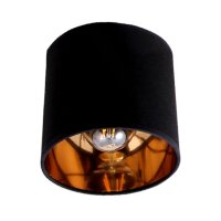 Spot de plafond flexible tissu métal E27 rond...