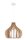 Suspension bois métal blanc E27 Ø40 cm confortable