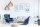 Suspension bois métal blanc E27 Ø40 cm confortable