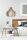 Suspension bois métal blanc E27 Ø40 cm confortable