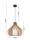 Lampe à suspendre bois métal noir E27 Ø40 cm rond confortable