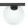 Plafonnier noir boules G9 2 flammes à faible éblouissement