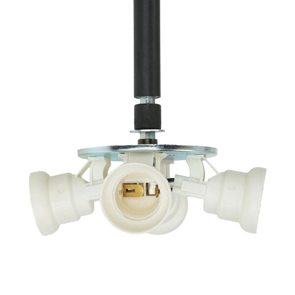Lampe de plafonnier ronde Abat-jour en tissu pétrole E27 Ø40 cm