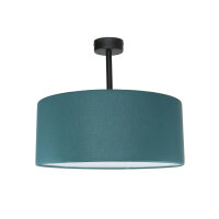 Lampe de plafonnier ronde Abat-jour en tissu...