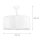 Lampe de plafonnier ronde Abat-jour en tissu pétrole E27 Ø40 cm