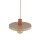 Suspension vintage E27 Ø30 cm en rouge brique gris sable