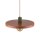 Lampe à suspendre ronde E27 Ø40 cm Vintage brun rouge brique