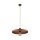 Lampe à suspendre ronde E27 Ø40 cm Vintage brun rouge brique