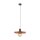 Suspension ronde E27 Ø30 cm brun vintage rouge brique
