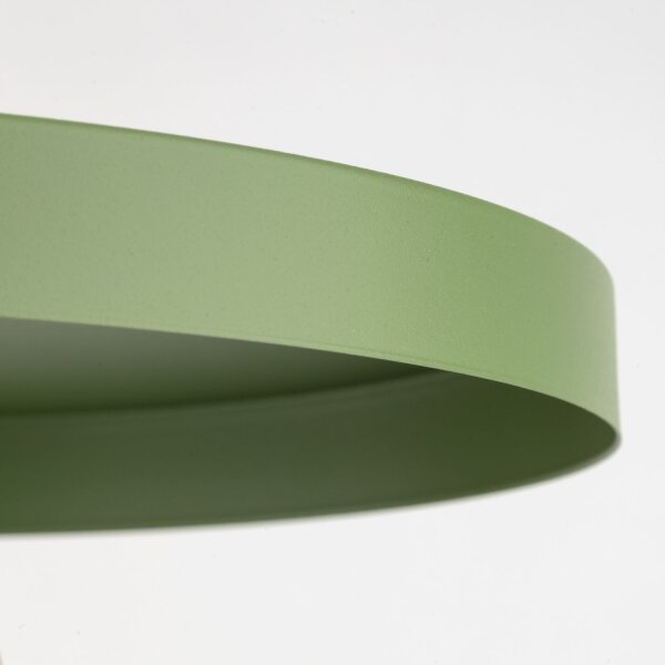 Suspension verte E27 Ø30 cm ronde Vintage métal