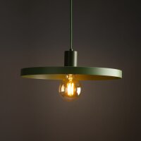 Lampe à suspendre verte E27 Ø40 cm ronde...