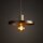 Suspension E27 Ø30 cm ronde Gris sable Marron Vintage