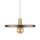Lampe à suspendre E27 Ø40 cm ronde Gris sable Marron Vintage