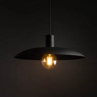 Suspension noire métal Ø41 cm rond E27 Loft