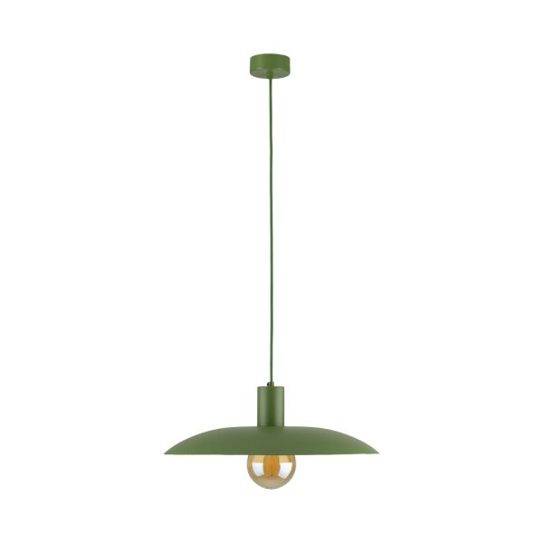 Lampe à suspendre ronde en métal Ø41 cm E27 Loft en vert