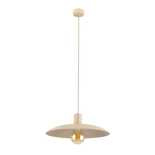 Lampe à suspendre ronde métal gris sable Ø41 cm E27 Loft