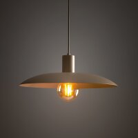 Lampe à suspendre ronde métal gris sable...