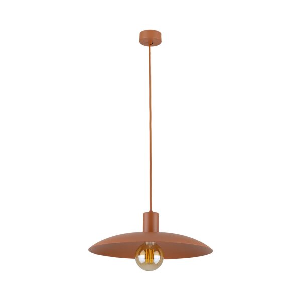 Suspension ronde métal Ø41 cm E27 Loft rouge brique