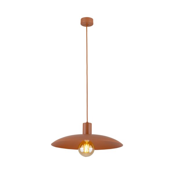 Suspension ronde métal Ø41 cm E27 Loft rouge brique