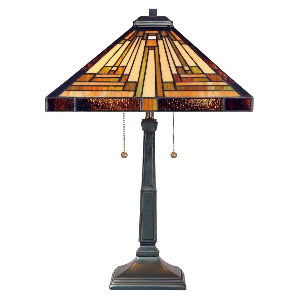 Lampe de table ETERNO 7 verre coloré H:58cm Lampe Tiffany