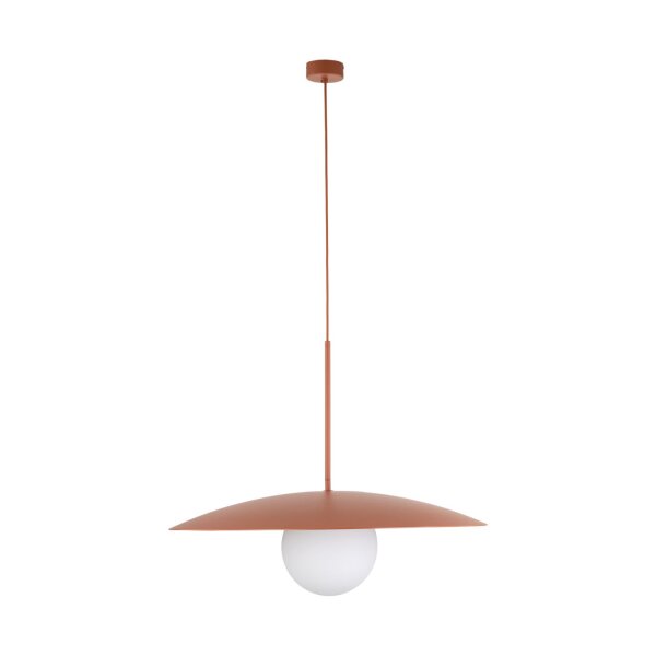 Blendarme Lampe à suspendre rouge brique métal verre E27 Ø65 cm