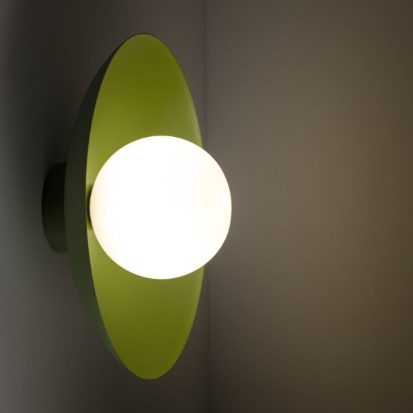Applique verte Boule de verre à faible éblouissement G9 L:28 cm confortable