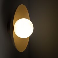 Applique Abat-jour en verre Métal rond Ø28...