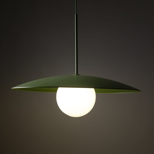 Lampe à suspendre verte Boule de verre à faible éblouissement E27 Ø65 cm confortable