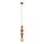 Lampe à suspendre rouge brique métal Ø10 cm E27 minimaliste