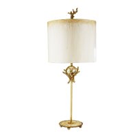 Lampe de table ELIF en feuille dargent H:80cm Lampe de sol