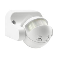 Détecteur de mouvement PIR ajustable IP44 blanc...