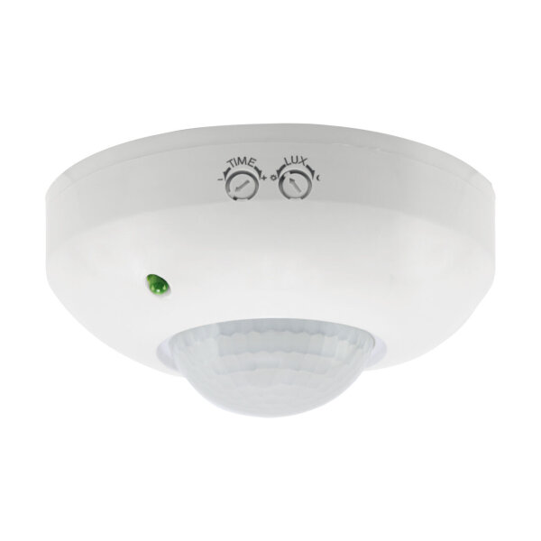 Détecteur de mouvement PIR rond blanc pour lintérieur Ø 11,5 cm