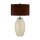 Lampe de table THALIE Cr&egrave;me Porcelaine H:58cm Lampe