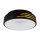 Plafonnier LED rond D : 38 cm Noir Blanc Or