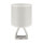 Lampe de table tissu c&eacute;ramique 27 cm de haut gris blanc E14