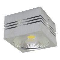 Lampe LED Spot plafond apparent aluminium 10 cm de large