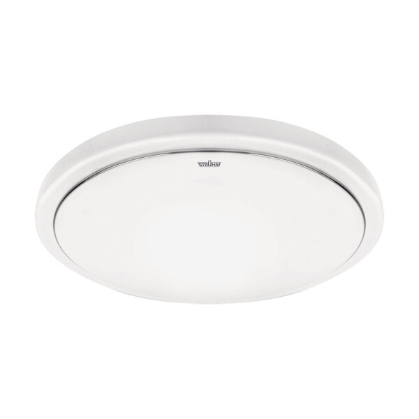 Lampe de salle de bain LED avec détecteur de mouvement IP44 ronde Ø 33 cm Blanc