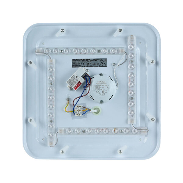 Lampe de plafonnier LED avec détecteur de mouvement IP44 L : 33 cm Blanc 4200 K