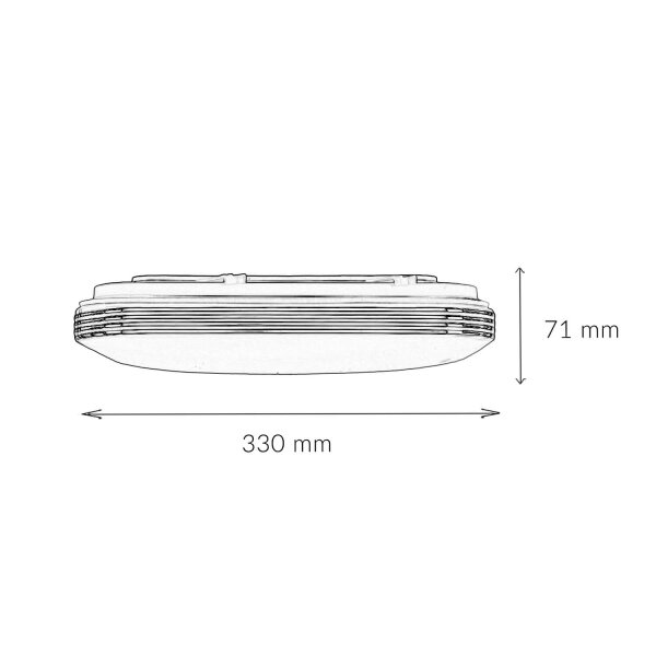 Lampe de plafonnier LED avec détecteur de mouvement IP44 L : 33 cm Blanc 4200 K