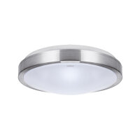 Lampe de salle de bain LED ronde IP44 D : 26 cm en argent...