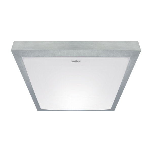 Lampe de plafonnier LED salle de bain IP44 4000 K L : 32 cm en argent blanc