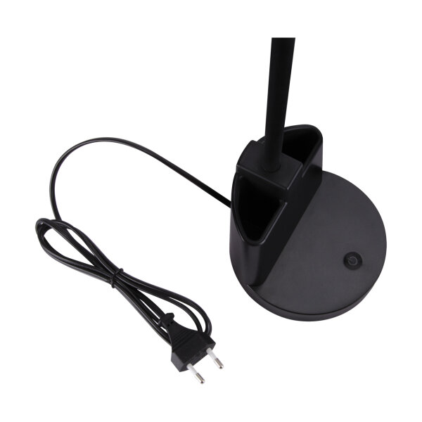 Lampe de bureau LED Touch Dimmer Porte-stylo Bras flexible 55,5 cm