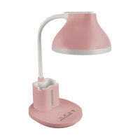 Lampe de bureau LED avec porte-stylo Touch Dimmer 40 cm rose