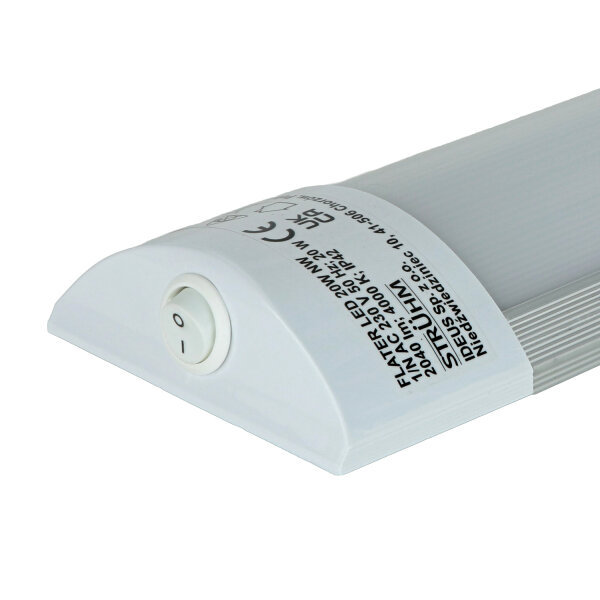 Luminaire dagencement LED avec interrupteur L : 60 cm IP42 Blanc 4000 K