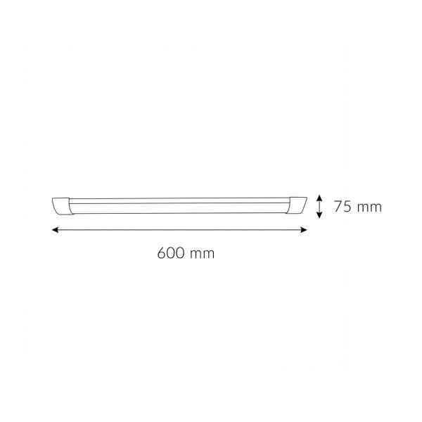 Luminaire dagencement LED avec interrupteur L : 60 cm IP42 Blanc 4000 K