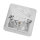 Lampe de plafonnier LED extérieure IP55 22 cm de large petit blanc