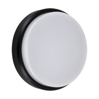 Plafonnier LED extérieur D : 21 cm IP65 noir blanc...