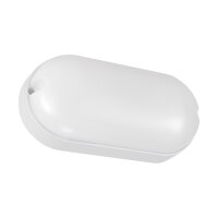 Plafonnier LED ovale IP65 blanc 19,5 cm Keller...