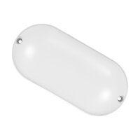 Plafonnier LED ovale IP65 blanc 19,5 cm Keller...
