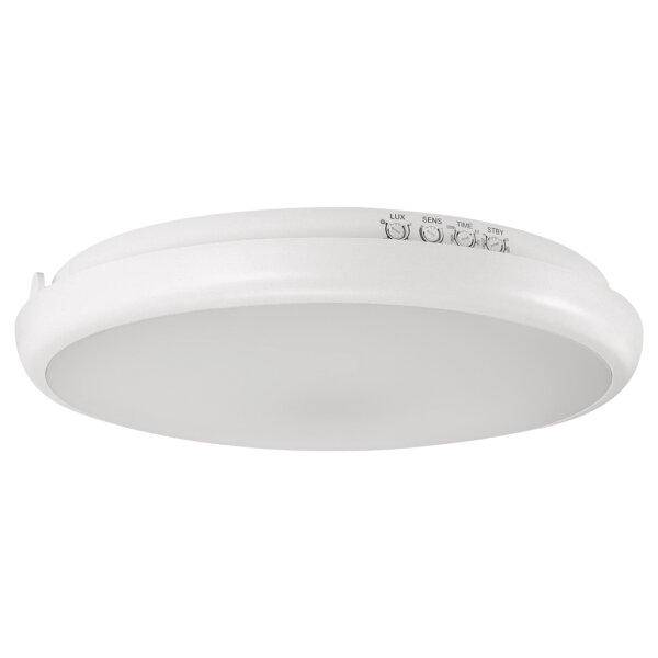 Lampe dextérieur LED avec détecteur de mouvement IP65 ronde Ø 30 cm Blanc